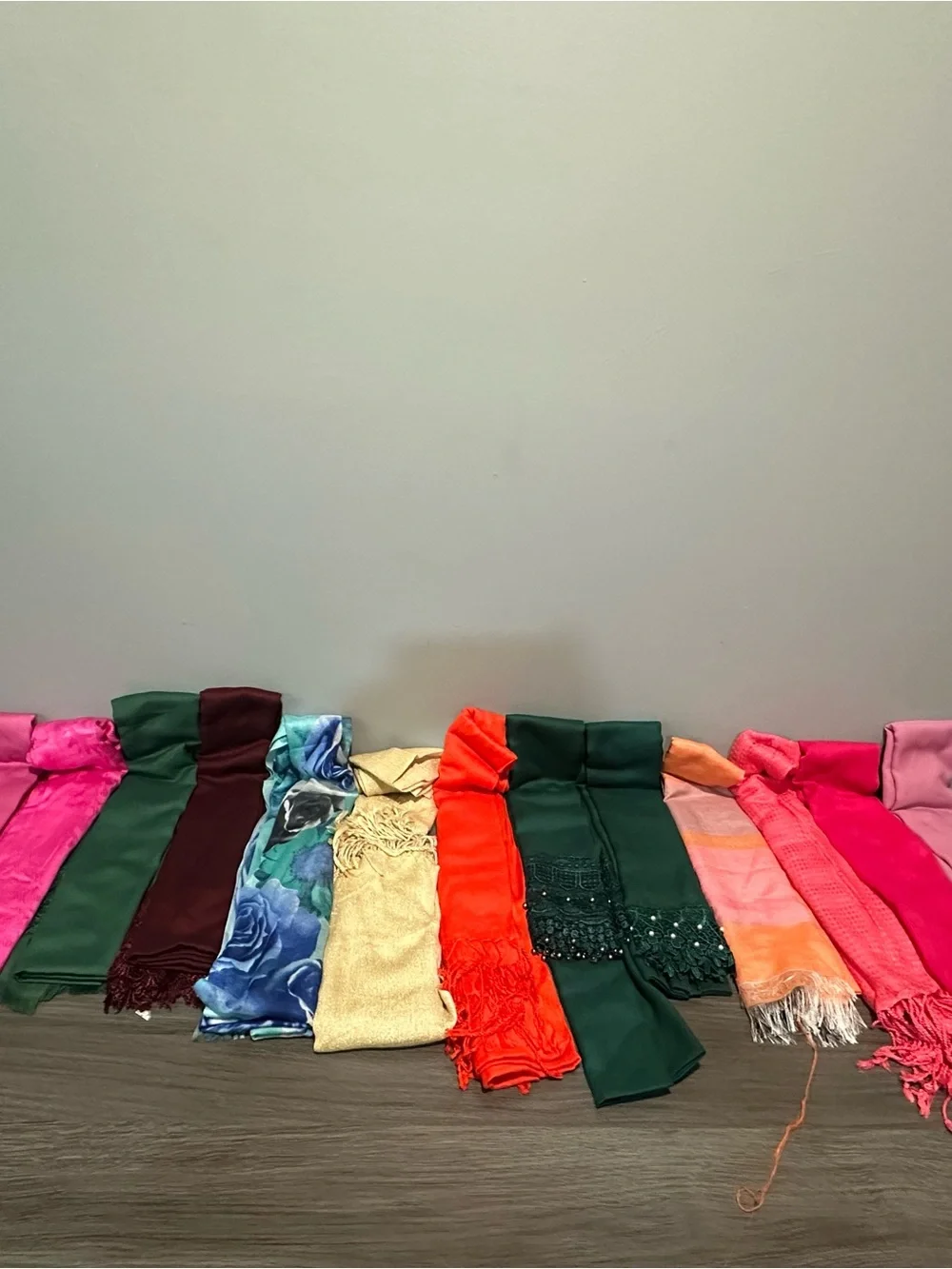 Lot of 13 Arabic Hijab Wraps & Pashmina Scarves Bundle
